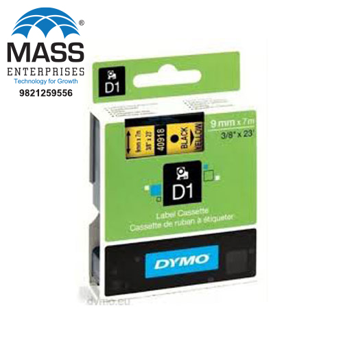 40918 Dymo Label Tape Cassette 9MM Yellow