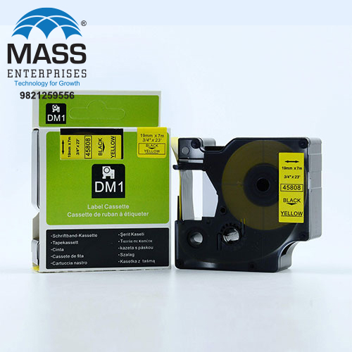45808 Dymo Label Tape Cassette 19MM Yellow