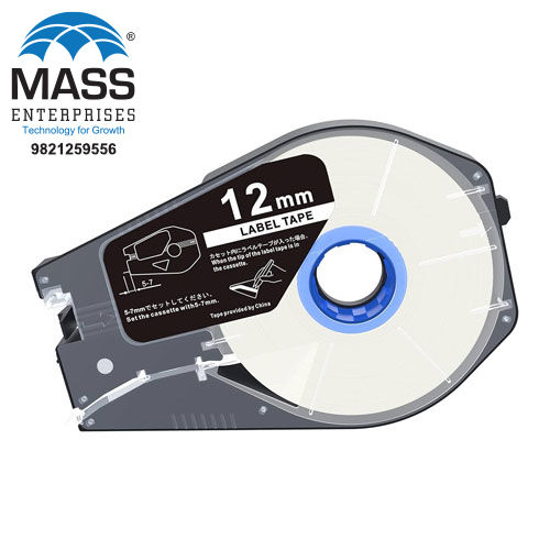 Canon 12mm black on white Tape Cassette