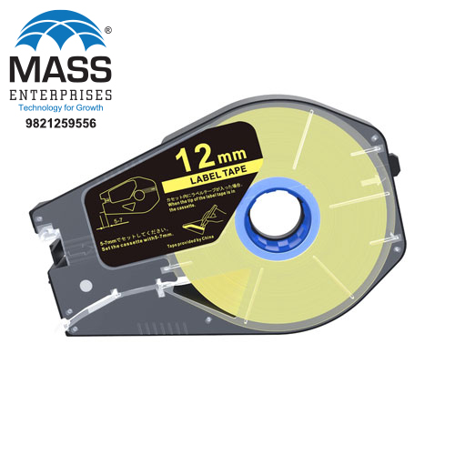 Canon 12mm black on Yellow Tape Cassette