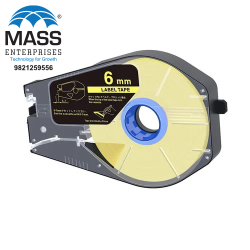 Canon 6mm Black on Yellow Tape Cassette