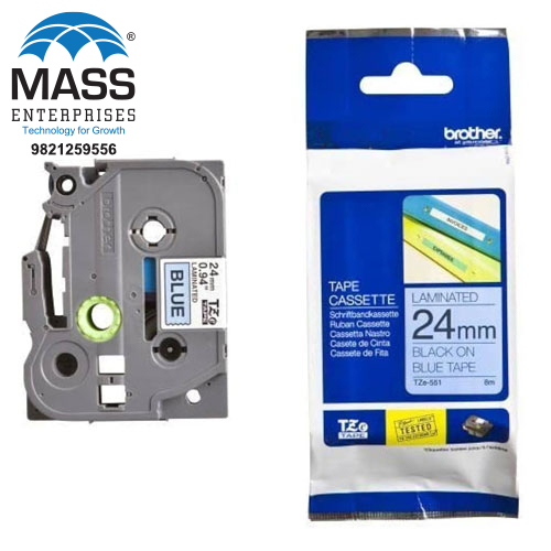 TZe-551 black on Blue Tape Cassette 24MM Blue
