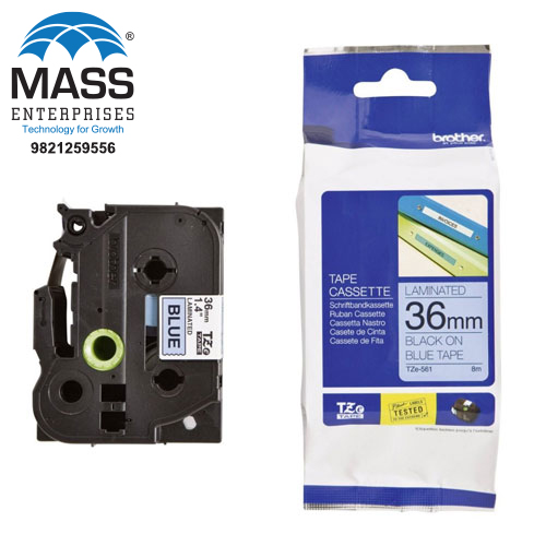 TZe-561 black on Blue Tape Cassette 36MM Blue